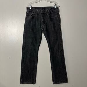 Levi’s 514 Straight Fit 100% Cotton Washed Black Casual Pants Men’s Size 33x32